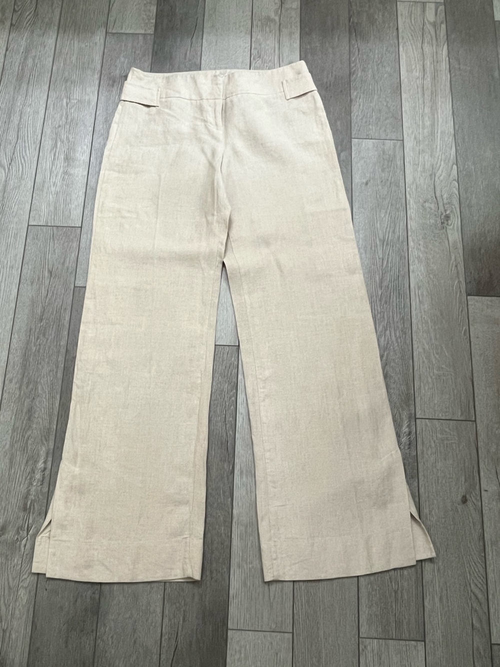 LOFT Wide-Leg Pants in Light Beige Size 4